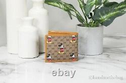 Disney X Gucci Leather 2020 Edition Limitée Mickey Mouse Imprimé Portefeuille Bifold