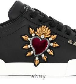 Dolce & Gabbana Trainers Sneakers Taille Uk 7 Portifino Sacred Heart Patch