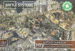 Édition Kickstarter du donjon de fantasy (28-35mm, 732 pièces) Terrain Battle Systems