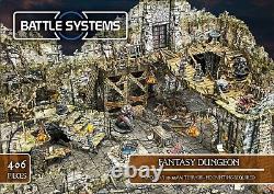 Édition Kickstarter du donjon de fantasy (28-35mm, 732 pièces) Terrain Battle Systems