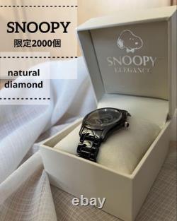 Édition Limitée 2000 Pièces Snoopy Belle Prise de Bonheur Avec Diamants Naturels