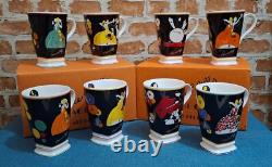 Édition Limitée CLARICE CLIFF ÂGE DU JAZZ ÉDITIONS BRADFORD MUG COMPLET 8 PIÈCES