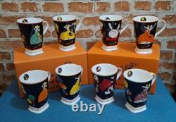 Édition Limitée CLARICE CLIFF ÂGE DU JAZZ ÉDITIONS BRADFORD MUG COMPLET 8 PIÈCES