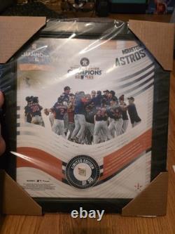 Édition Limitée Houston Astros Champions de la Série Mondiale 2022 Pièce Encadrée du Match
