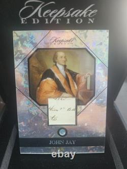 Édition Souvenir Carte Relique John Jay Édition Limitée 1/1, Morceau d'Histoire