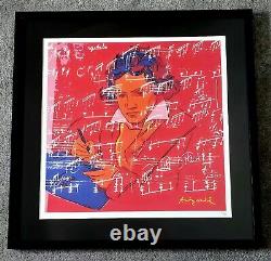 Édition limitée Andy Warhol Lithographie de Mozart encadrée Rare