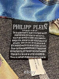 Édition limitée PHILIPP PLEIN / Veste bomber, pièce de haute couture de défilé de mode.