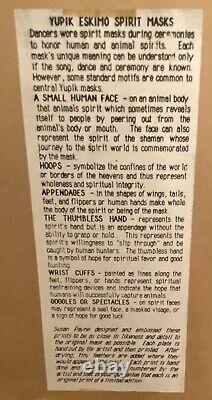 Édition limitée de masques d'esprit Yupik Eskimo de Susan Payne, œuvre d'art encadrée. 172/750