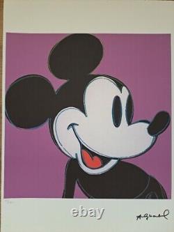 Ensemble de 9 Mickey Mouses signé par Andy Warhol, Certificat Leo Castelli