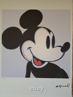 Ensemble de 9 Mickey Mouses signé par Andy Warhol, Certificat Leo Castelli