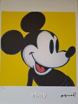 Ensemble de 9 Mickey Mouses signé par Andy Warhol, Certificat Leo Castelli