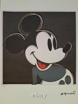 Ensemble de 9 Mickey Mouses signé par Andy Warhol, Certificat Leo Castelli