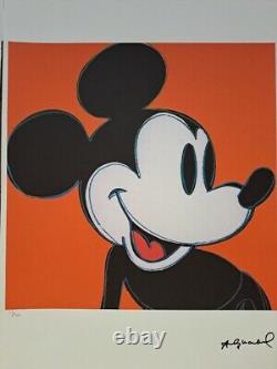 Ensemble de 9 Mickey Mouses signé par Andy Warhol, Certificat Leo Castelli