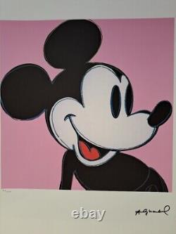 Ensemble de 9 Mickey Mouses signé par Andy Warhol, Certificat Leo Castelli