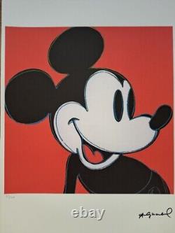 Ensemble de 9 Mickey Mouses signé par Andy Warhol, Certificat Leo Castelli