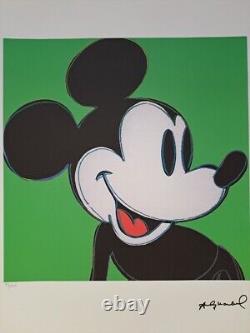 Ensemble de 9 Mickey Mouses signé par Andy Warhol, Certificat Leo Castelli