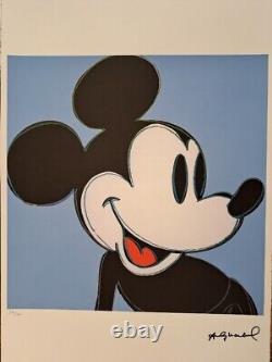 Ensemble de 9 Mickey Mouses signé par Andy Warhol, Certificat Leo Castelli