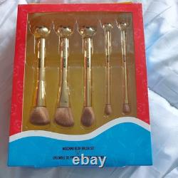 Ensemble de pinceaux Bear en or 5 pièces en édition limitée MOSCHINO x Sephora NIB