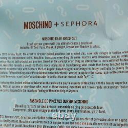 Ensemble de pinceaux Bear en or 5 pièces en édition limitée MOSCHINO x Sephora NIB
