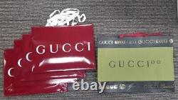 GUCCI Sacoches en papier de shopping authentiques en édition limitée de 14 pièces vert/rouge