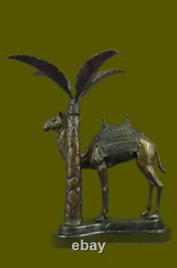 Grande Edition Limitée Camel Bronze Plant Holder Statue Sculpture Figurine Piece