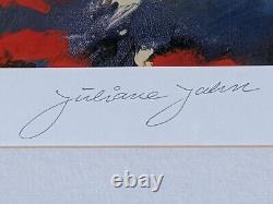 Grande impression d'art en édition limitée encadrée signée par Juliane Jahn Coquelicots Italiens II
