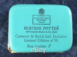 Halcyon Days Beatrix Potter Très Rare Box Limited Edition 8/50 Pièces