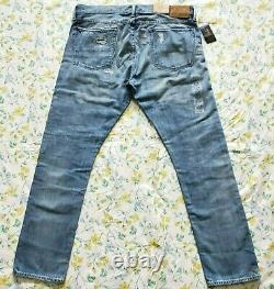 Hommes Polo Ralph Lauren Distressed Patch Slim Fit Camo Jeans Ltd Edition