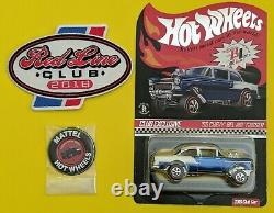 Hot Wheels Rlc 2016'55 Chevy Bel Air Gasser Avec Patch Et Bouton