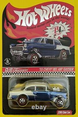 Hot Wheels Rlc 2016'55 Chevy Bel Air Gasser Avec Patch Et Bouton