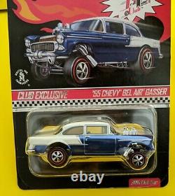 Hot Wheels Rlc 2016'55 Chevy Bel Air Gasser Avec Patch Et Bouton