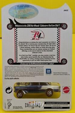 Hot Wheels Rlc 2016'55 Chevy Bel Air Gasser Avec Patch Et Bouton