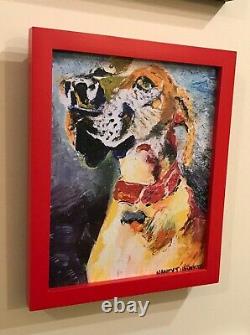 Hound Dog, 10x12, Édition Limitée Peinture Sur Toile, Art Encadré