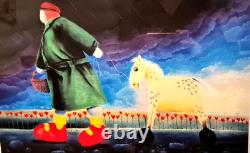 Impression en Édition Limitée Signée par Mackenzie Thorpe - Promenade avec le Cheval 145/270 Encadrée