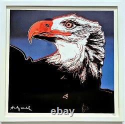 Impression lithographique encadrée de l'aigle en édition limitée d'Andy Warhol