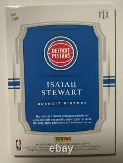 Isaiah Stewart 2020-21 Trésors Nationaux #145 Rpa Rc Patch Auto 3 Couleur # 45/99