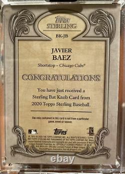 Javier Javy Baez 2020 Topps Sterling 1/1 Bat Knob Jeu Utilisé Vrai 1-de-1 Cubs