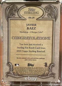 Javier Javy Baez 2020 Topps Sterling 1/1 Bat Knob Jeu Utilisé Vrai 1-de-1 Cubs