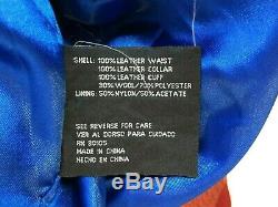 Jeff Hamilton Nba Patch Taille 4xl Jacket Edition Limitée Coton Finition Cuir Rouge
