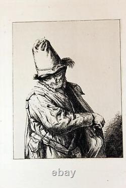 Le Vielleux, D'Après Van-Ostade par Eugène A. Champollion, Impressionniste français.