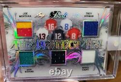 Leaf Pearl NFL Perfect 10 Tom Brady Montana Marino Payton Jeu Utilisé Patch /6 Wow