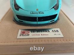 Liberty Walk Ferrari 458 Tiffany Blue Édition Limitée #05 sur 50 pièces