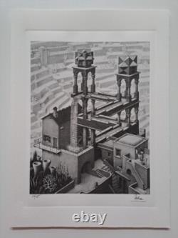 Lithographie collectionnable signée de M. C. Escher - Monde impossible