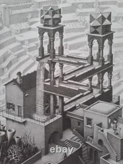 Lithographie collectionnable signée de M. C. Escher - Monde impossible