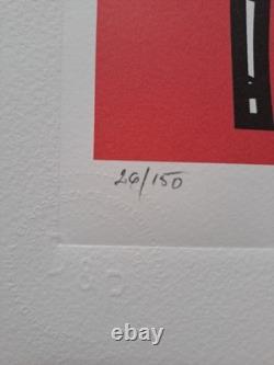 Lithographie de collection signée de Julian Opie : Femme en train de retirer sa robe d'été