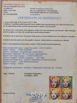 Lithographie en édition limitée signée d'Andy Warhol, Marilyn Monroe, années 1980