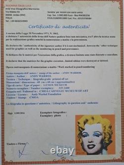 Lithographie en édition limitée signée d'Andy Warhol Marilyn Monroe des années 1980