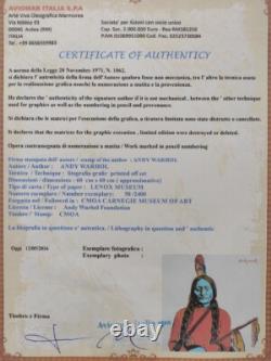 Lithographie en édition limitée signée d'Andy Warhol des années 1980 : Sitting Bull