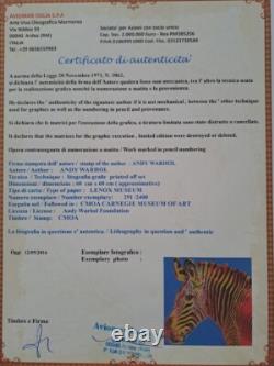 Lithographie en édition limitée signée d'Andy Warhol des années 1980 - Zebra