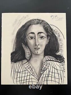 Lithographie originale de Pablo Picasso Jacqueline 1964 Édition limitée